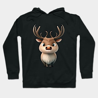 Deer Cute Adorable Humorous Illustration Hoodie